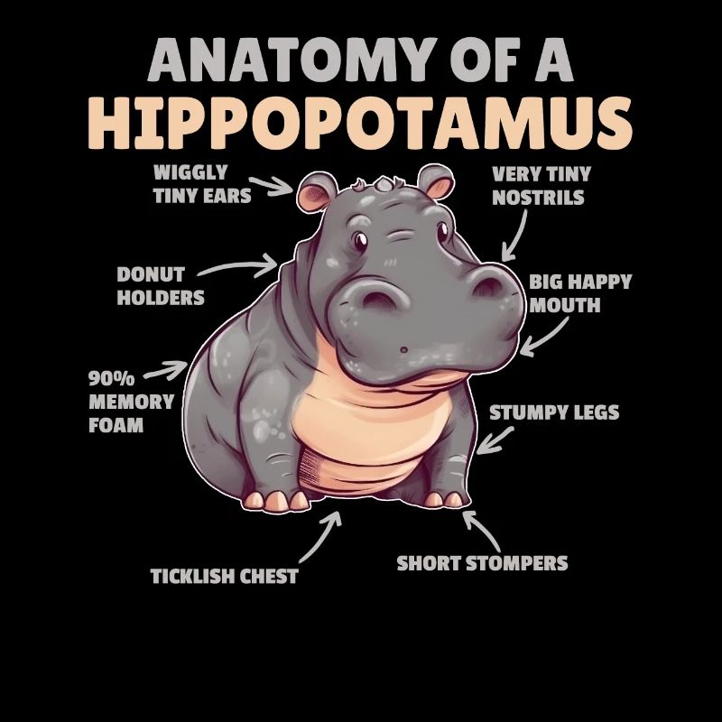 Explication de l’hippopotame doux Anatomie d’un hippopotame