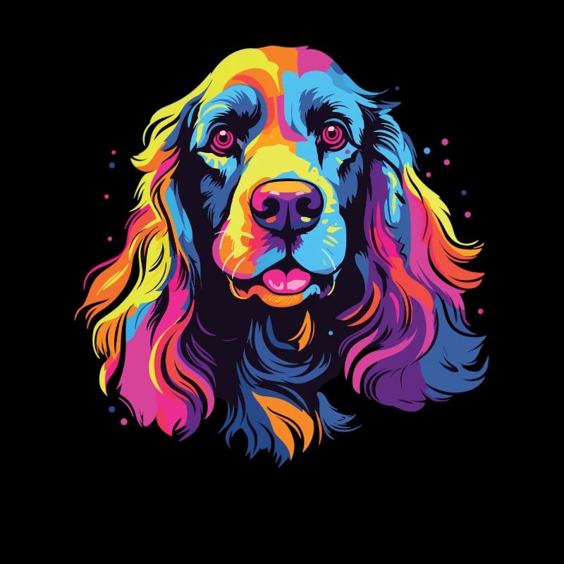 Aquarelle coloré American Cocker Spaniel