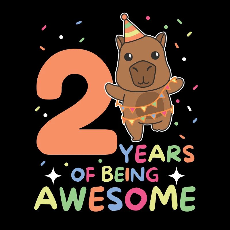 Capybara for 2nd birthday children two years old