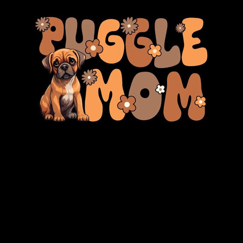 Puggle Groovy Puggle Mom