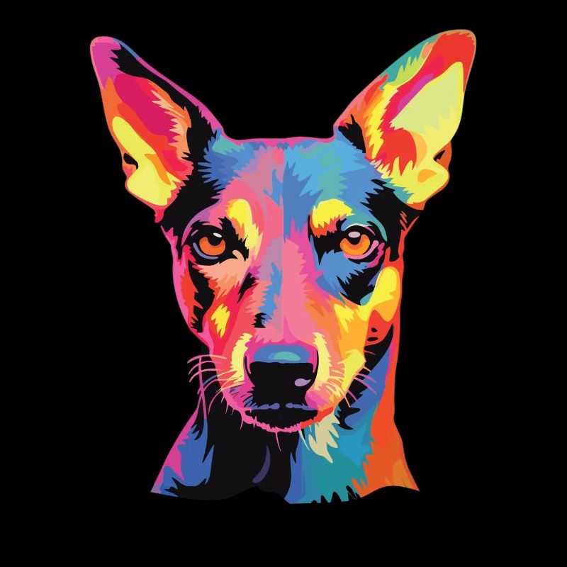 Watercolor Colorful Smooth-haired Fox Terrier