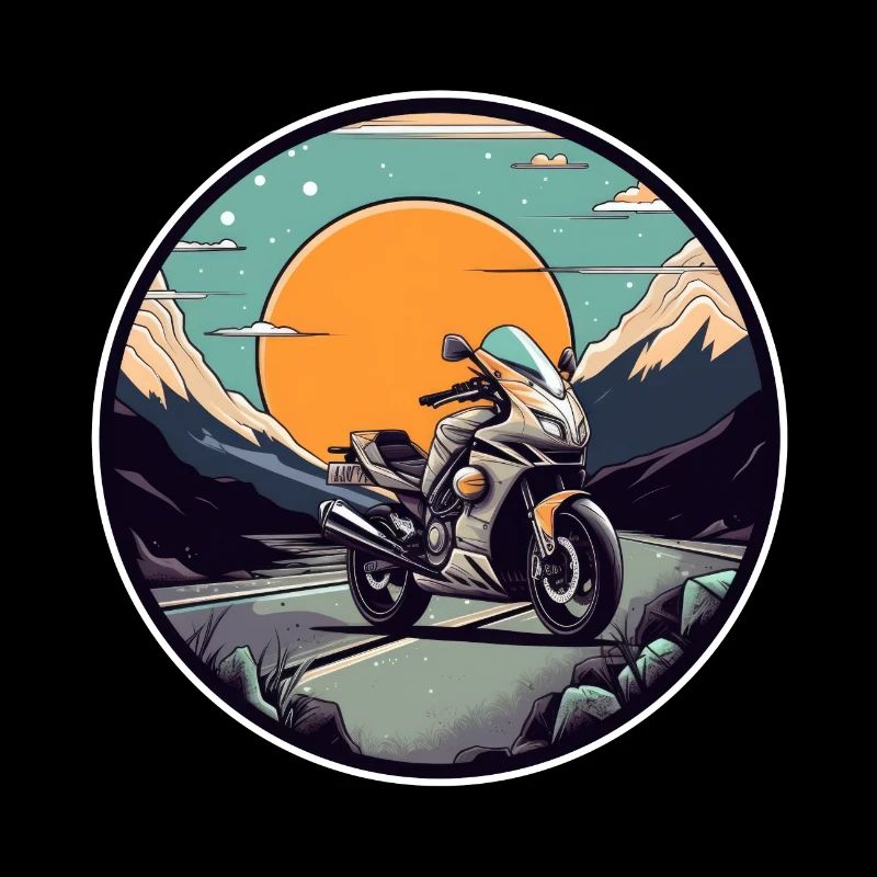 Motorrad Tour Landschaft Motorradfahrer Biker