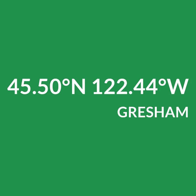 Gresham, Oregon, USA Coordinates