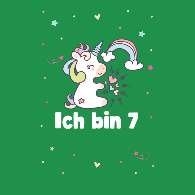 Ich bin 7 Mädchen Einhorn