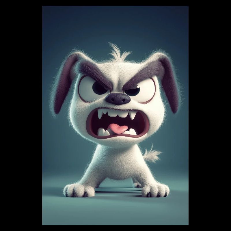 Mode Rage de chien de dessin animé