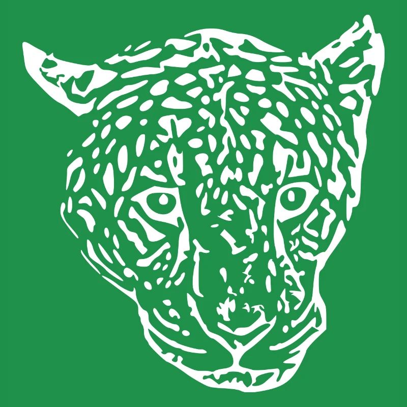 leopard Kopf weiß