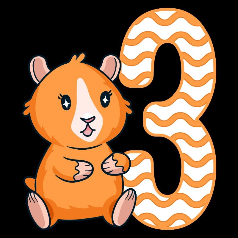 3ème anniversaire Cochon d’Inde Fille de 3 ans
