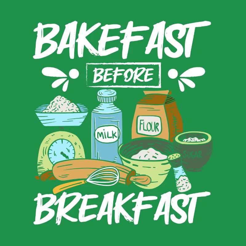 Baking bread bakefast before breakfast