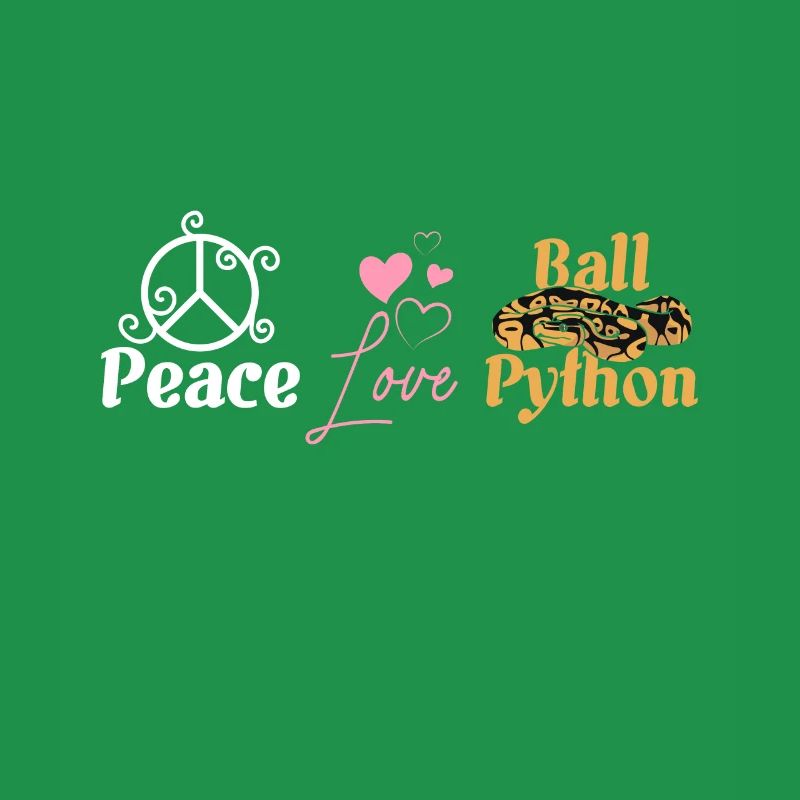 Peace love ball python
