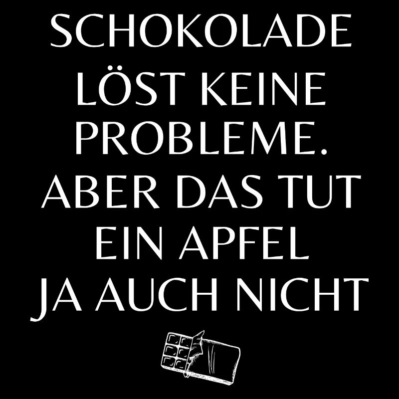 Lustiger Schokolade vs. Apfel Spruch