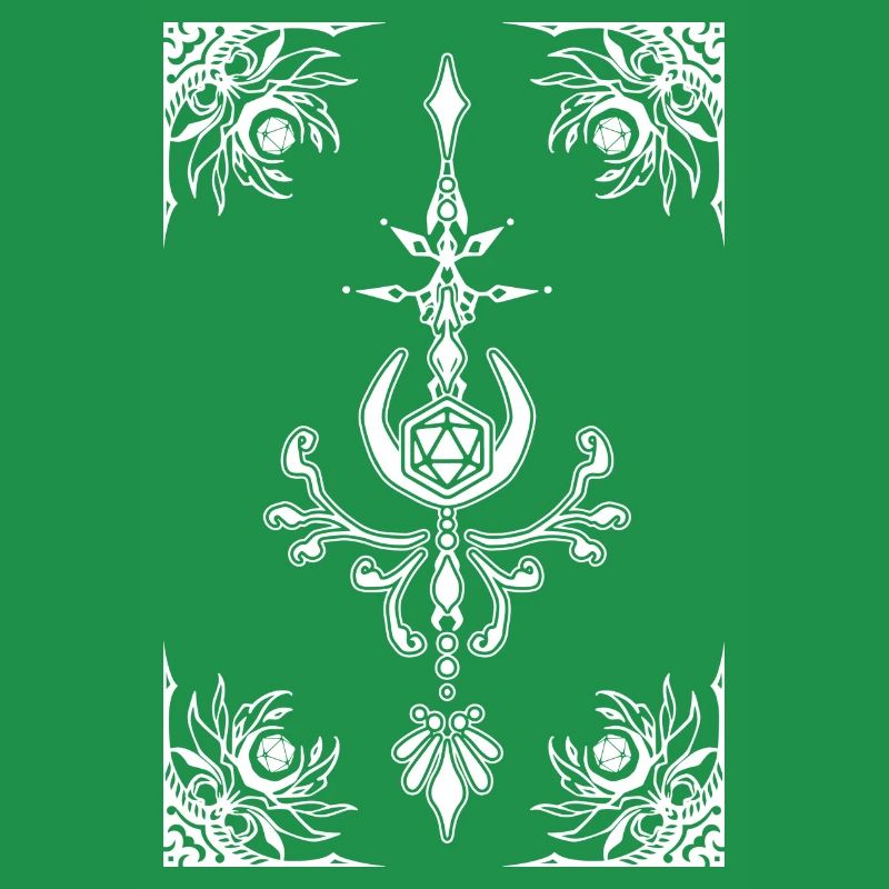 carte de sort lune et feuilles