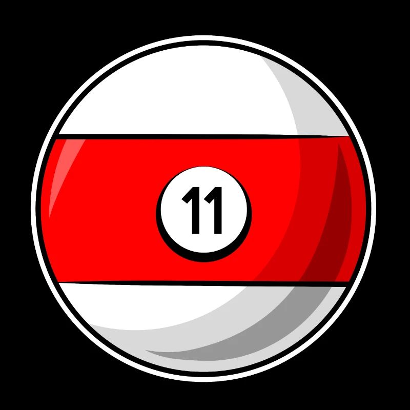 Billiard ball 11 red Billiards eleven