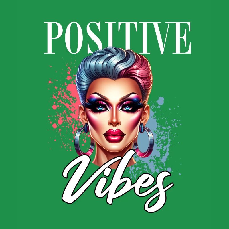 Positive Vibes LGBTQ+ Pride Artwork