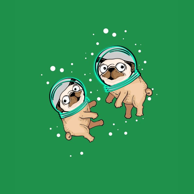 Mops Hund Astronaut Weltall Geschenk Kinder Mops