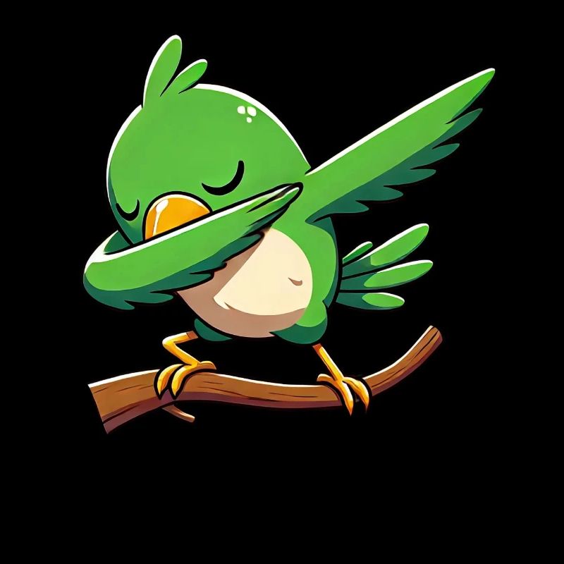 Polka dot parrot. Funny