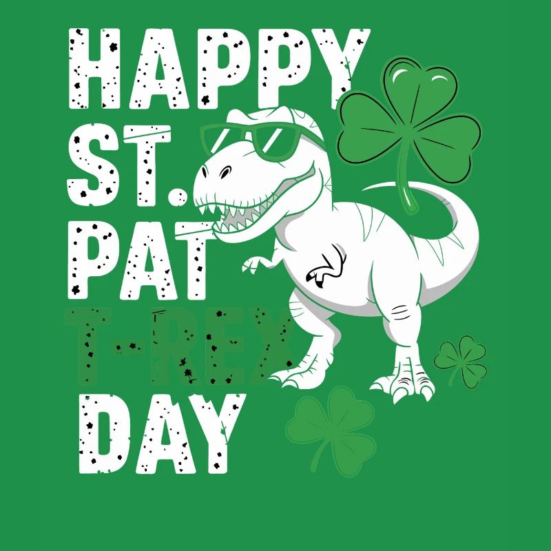 Happy St. Pat T-Rex Day Dinosaure T-Rex Trèfles