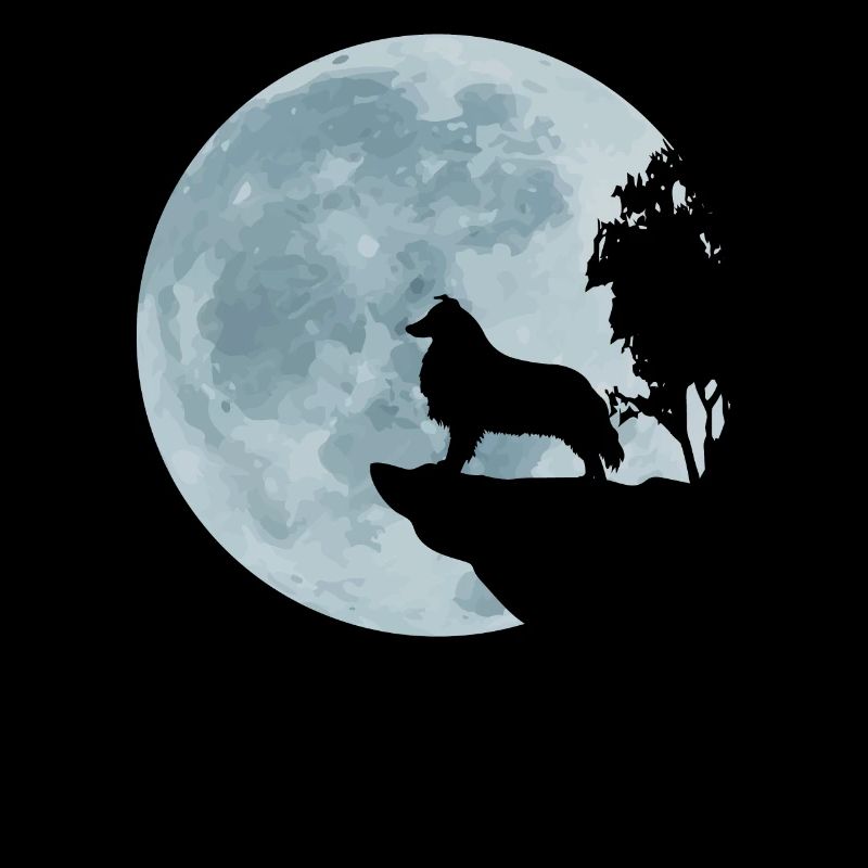 Collie Vollmond Collies Hund Herz Hunde Geschenk