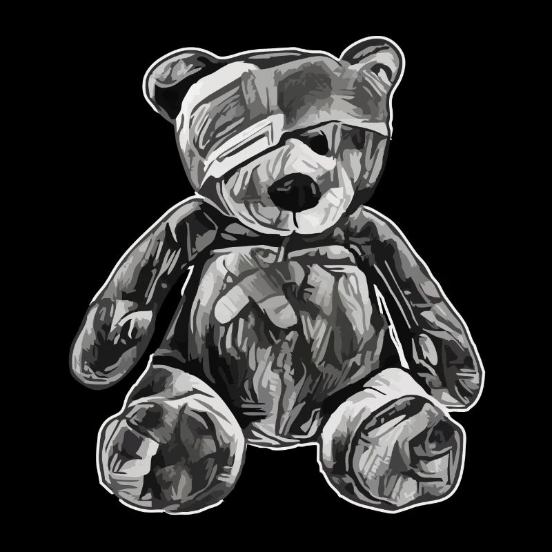 Spielzeug-Teddybär mit Augenklappe