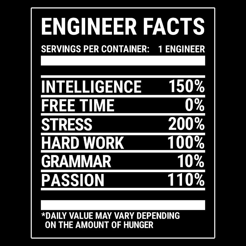 Engineer Facts Funny Engineering Student T-shirt
