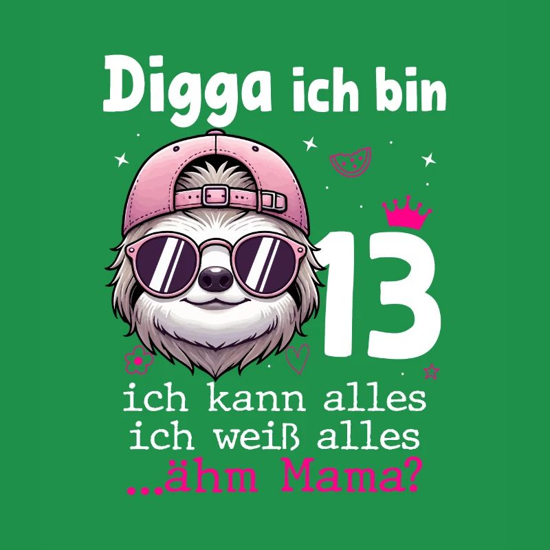 Digga Ich Bin 13 Kindergeburtstag Mädchen