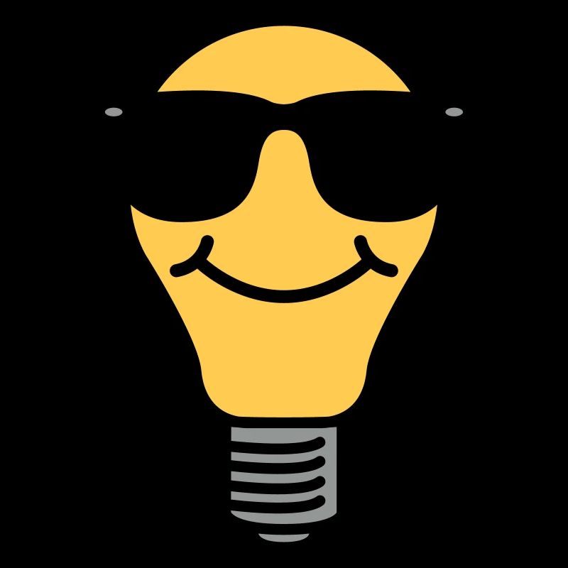 Lightbulb with sunglasses