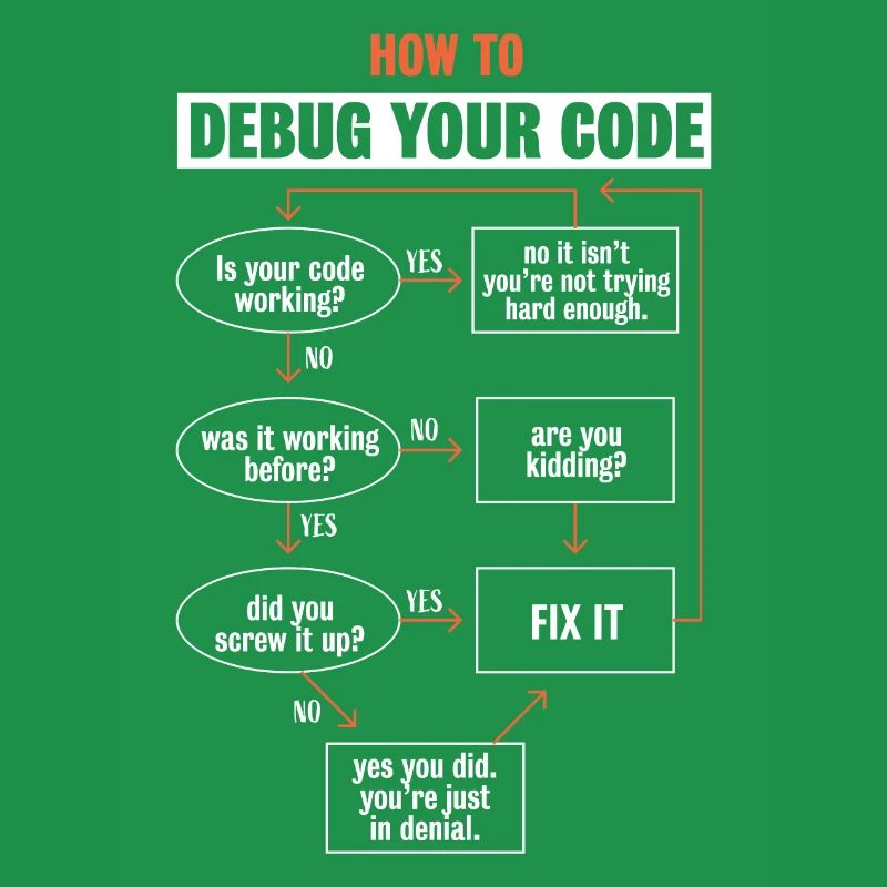 "Comment déboguer votre code" Funny Programmer Coding