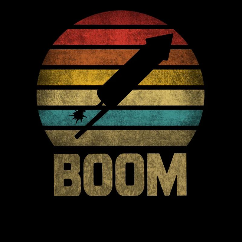 Fireworks Boom Rocket Going Up Launch Retro