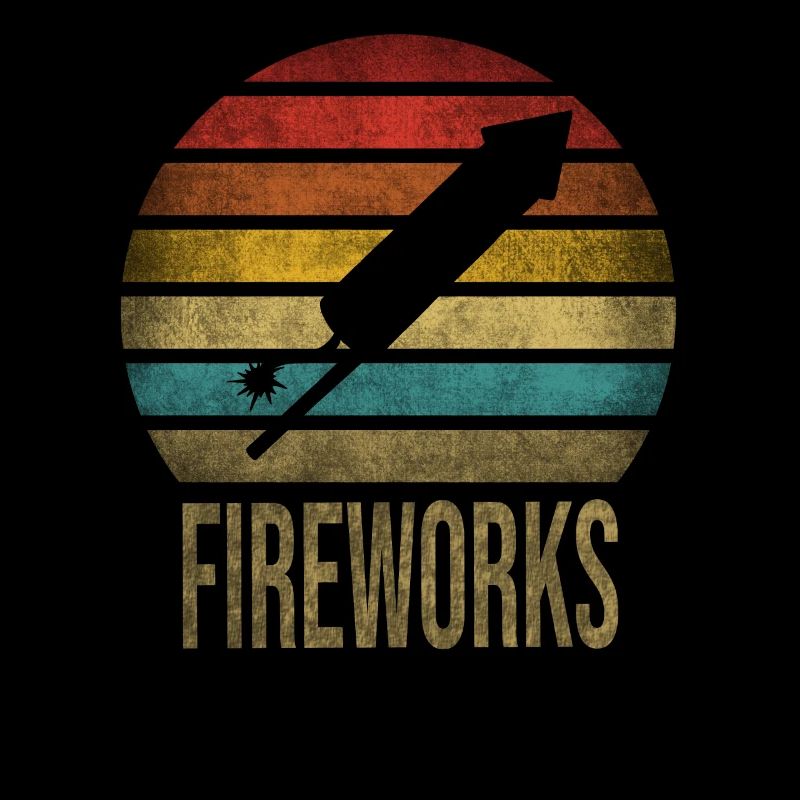 Fireworks Boom Rocket Going Up Launch Retro