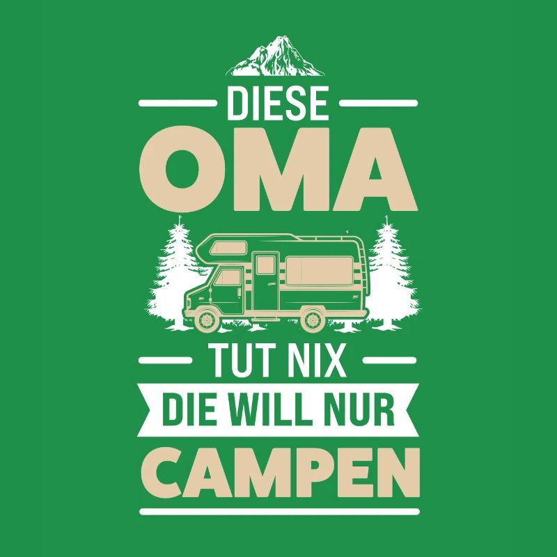 Camping Oma Camper Geschenk