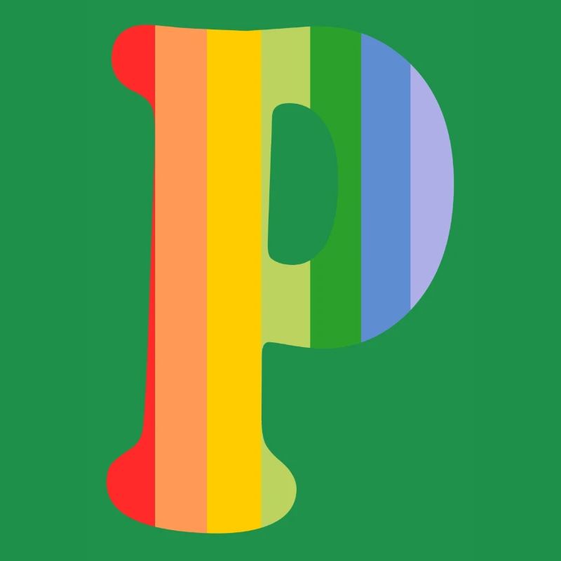 Buchstabe P Regenbogen