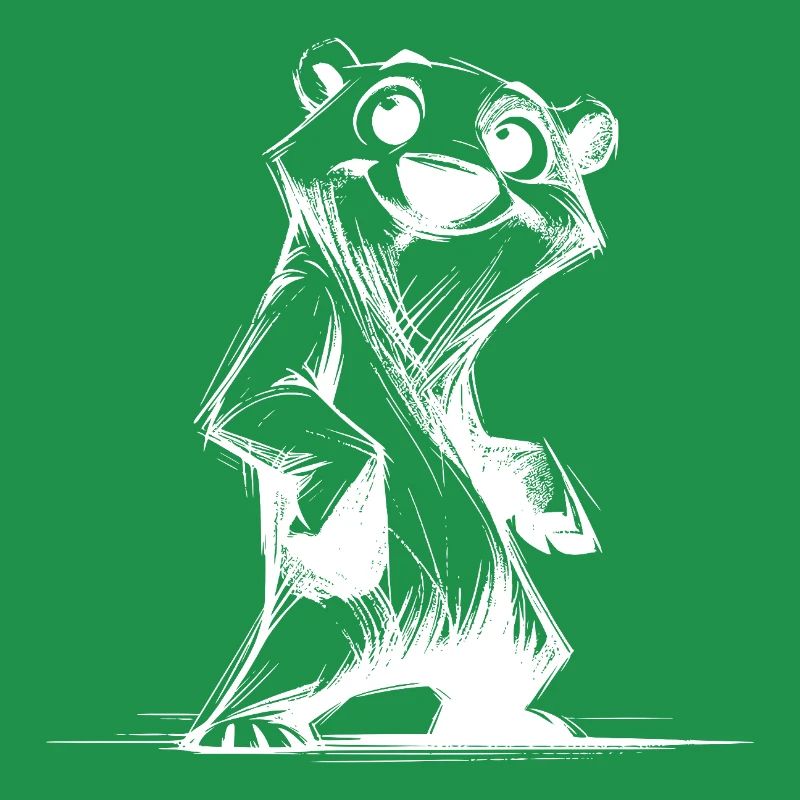 Niedlichkeit trifft Bleistift Eisbär Skizze