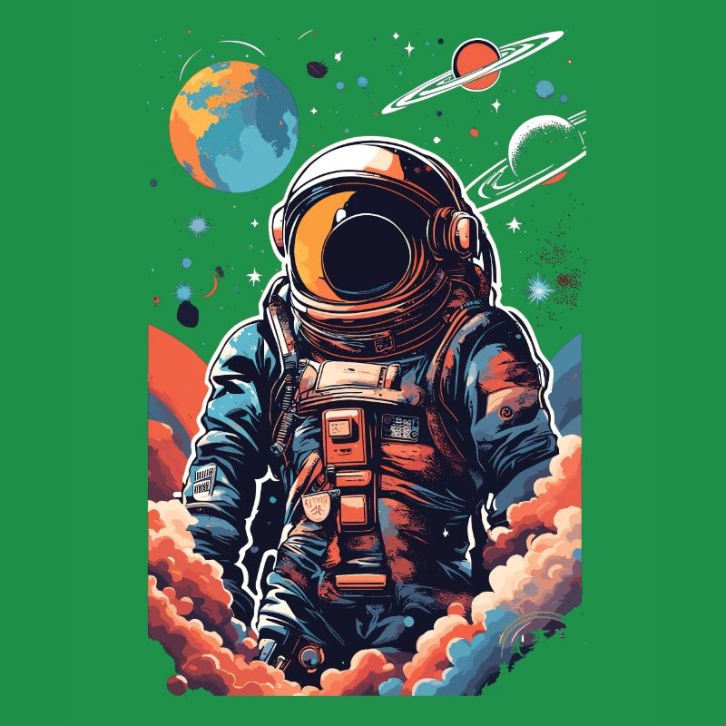 Astronaute cool dans l’espace