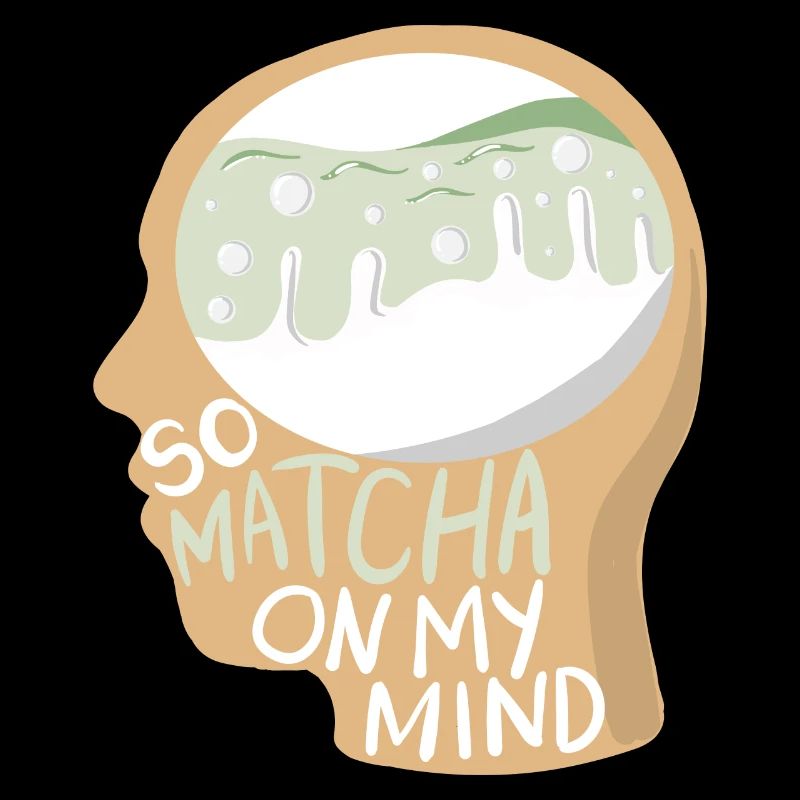Matcha cerveau matcha latte abstraite matcha pensée