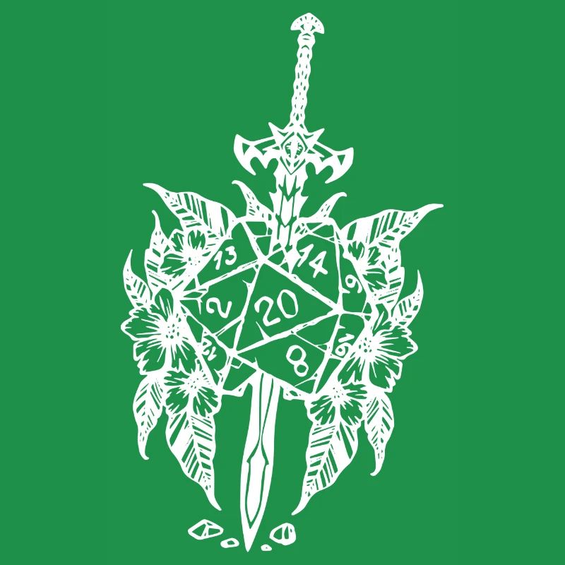 D20 rpg game épée fleur