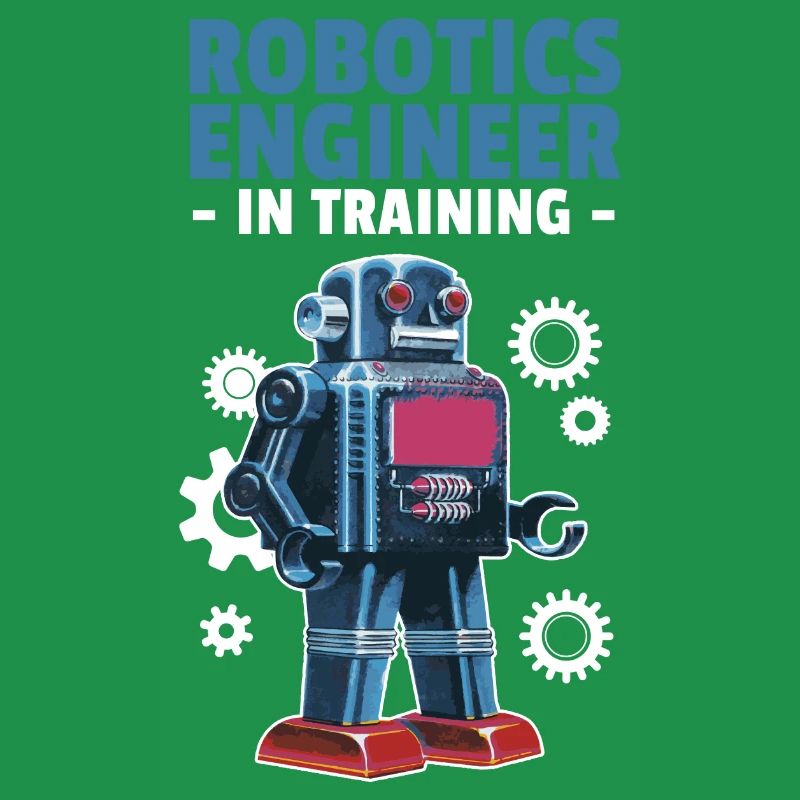 Funny Robotics Engineer In Training School Droid B