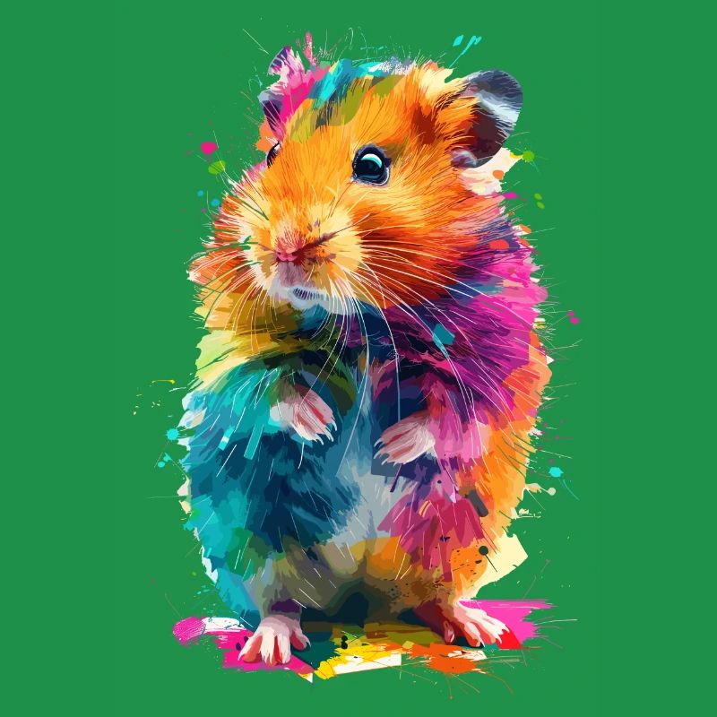 Niedlicher Hamster Regenbogenfarben