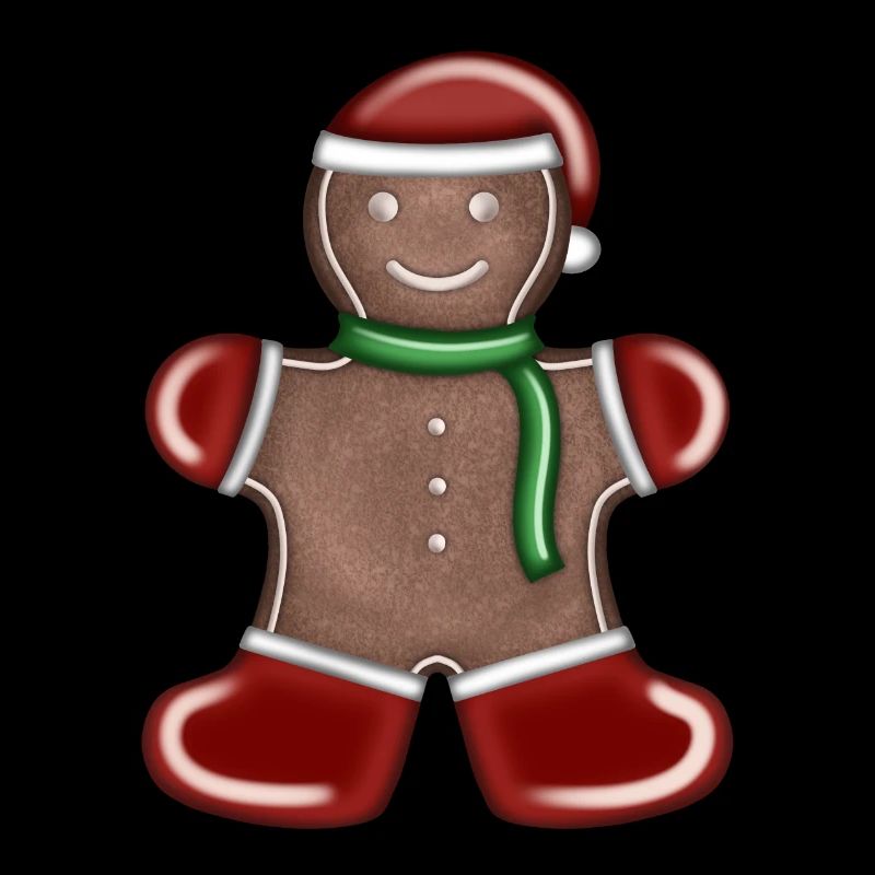 Lebkuchenmann als Weihnachtsmann