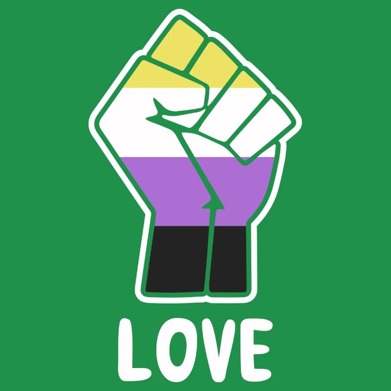 Liebe Nonbinary Pride Faust Design für Equality