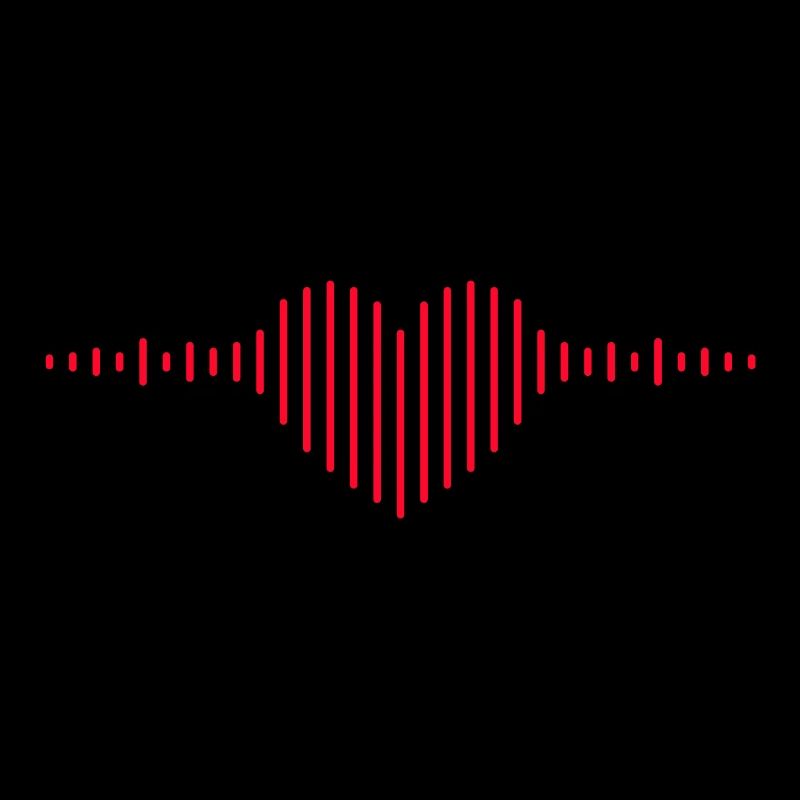 Equalizer Herz Frequenz lustiges Musik Geschenk
