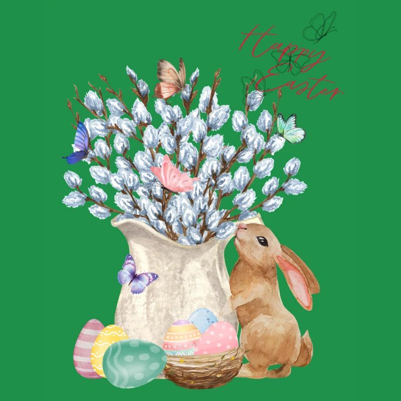 Happy Easter - Willow with Easter Eggs