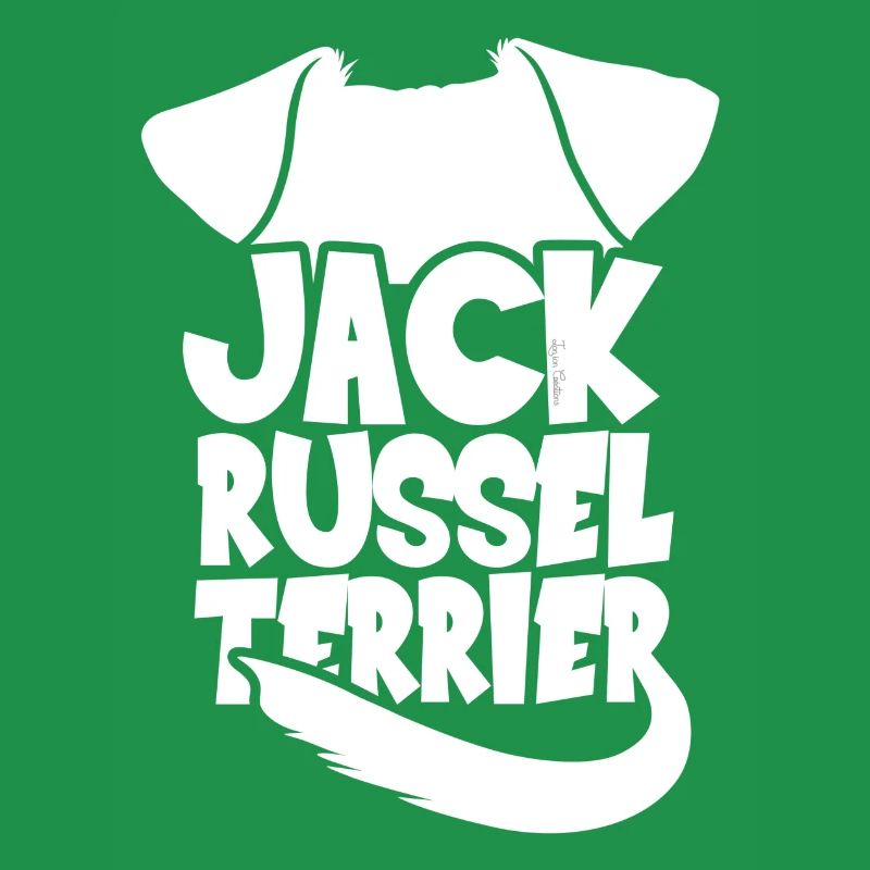 silhouette Jack Russel Terrier - Blanc