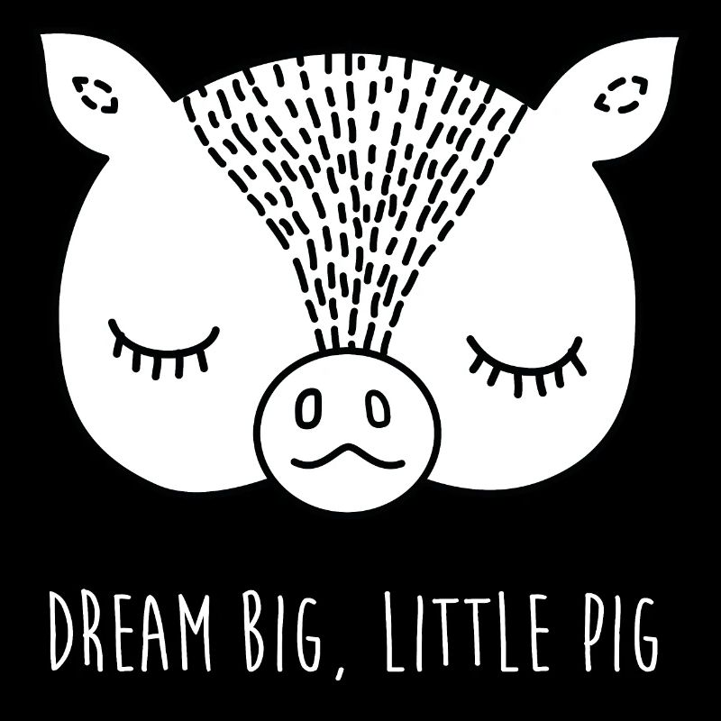 Visage de cochon avec dire grand rêve petit cochon
