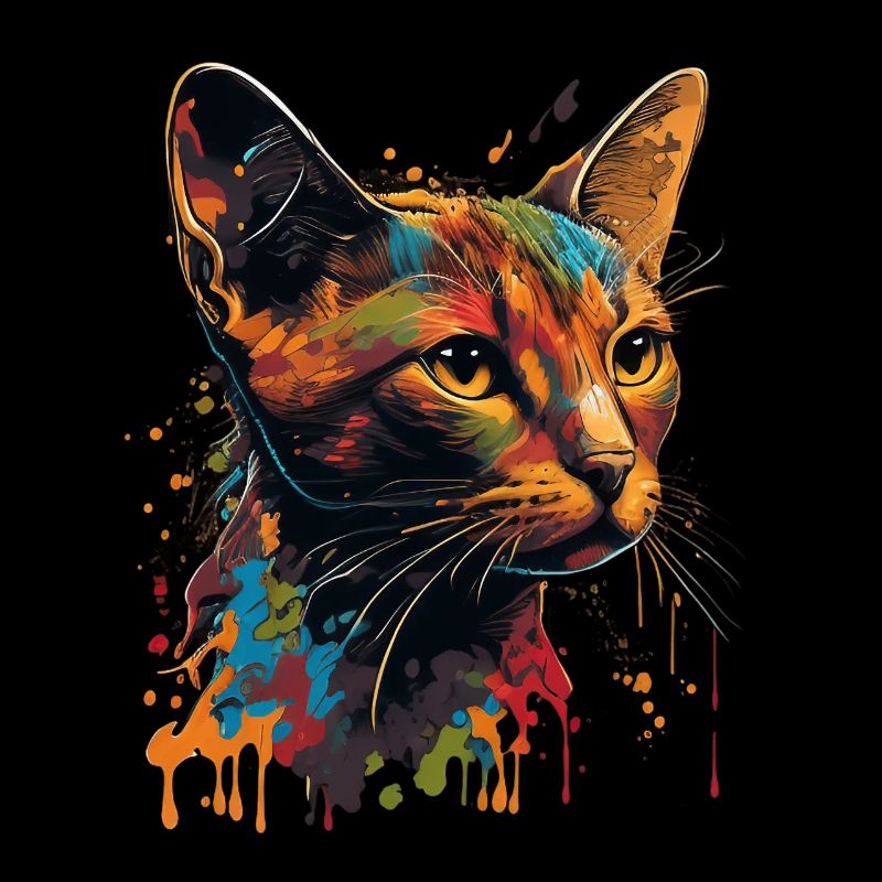 Chat d’Abyssinie Gaze Colorée