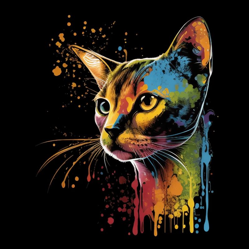 Chat d’Abyssinie Gaze Colorée