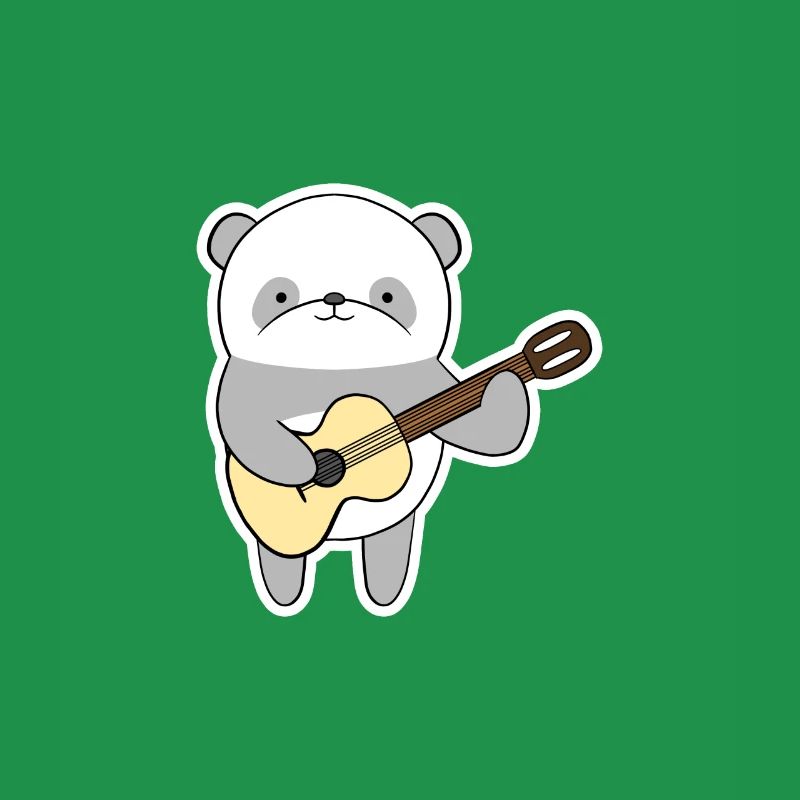 Panda with guitar