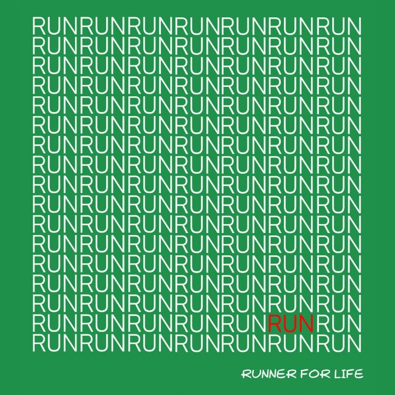 Run Run Run pattern with red accent