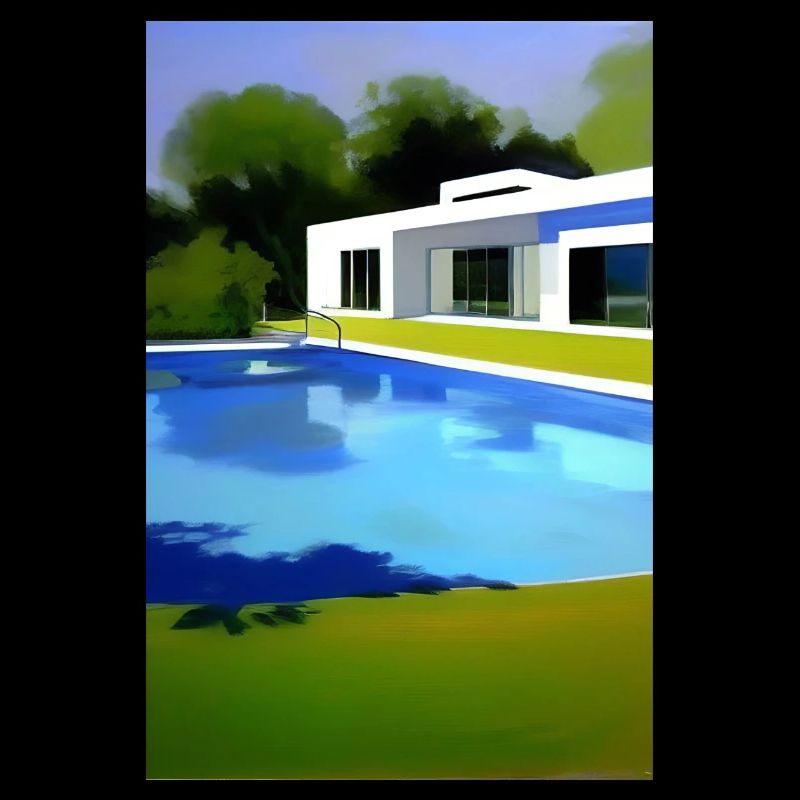 White villa with pool