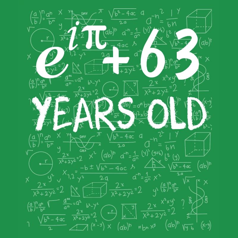 62nd Birthday 62 Years Euler Identity Math Gift