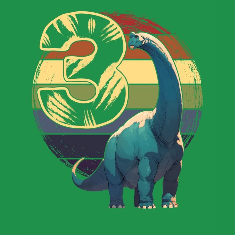 Brachiosaurus 3 Years 3rd Birthday Gift