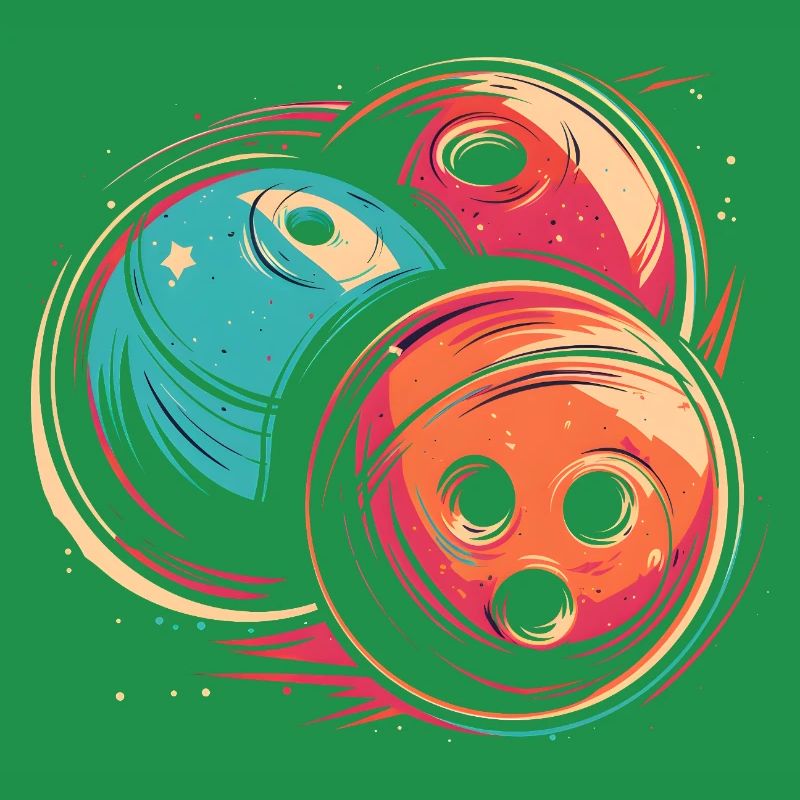 Boules de bowling Synthwave